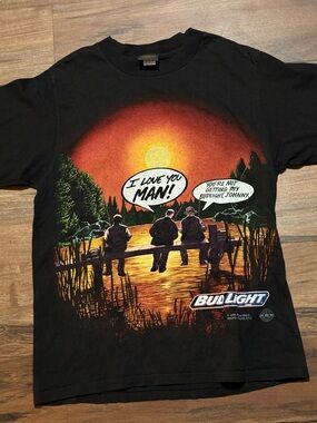 90s vintage bud light graphic t shirt sz large by changes
